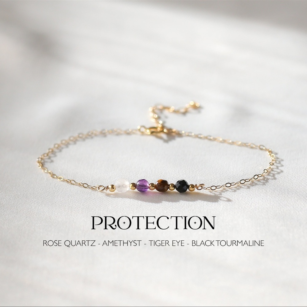 Protection dainty bracelet in gold or sterling silver